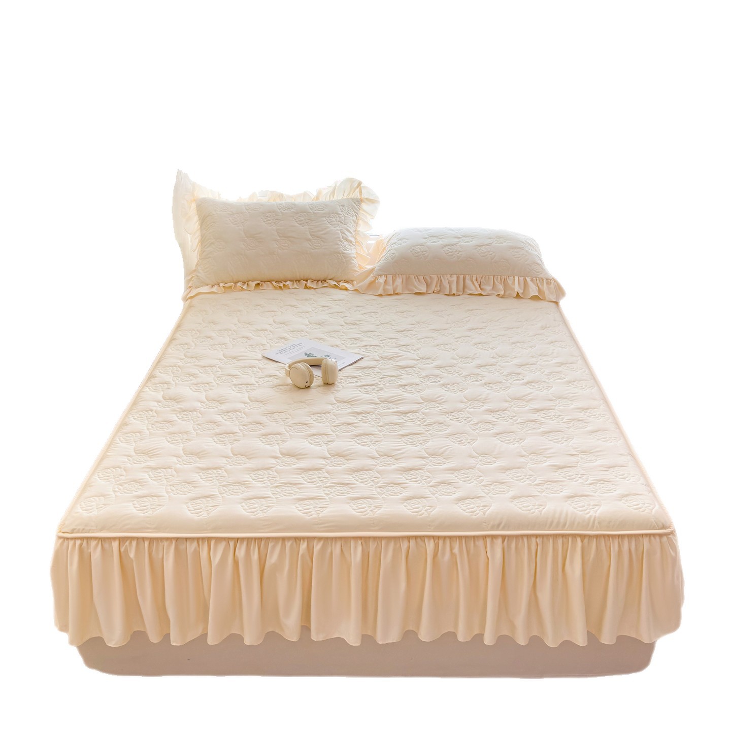 Baumwoll-Bettlaken mit Rüschen, Prinzessin-Stil