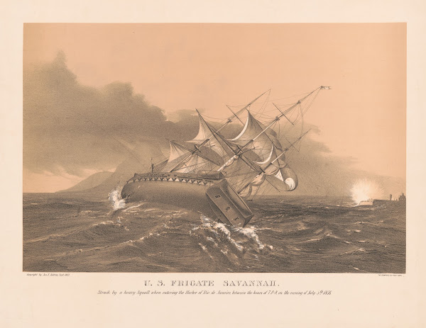 US Frigate Savennah Struck By A Heavy Squall When Entering The Harbor Of Rio De