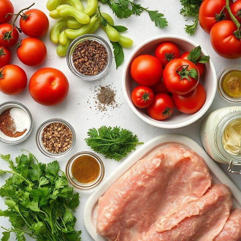 Ingredients for Marinated Tomatoes (Simple Flavor Booster) – Easy & Flavor-Packed Side Dish