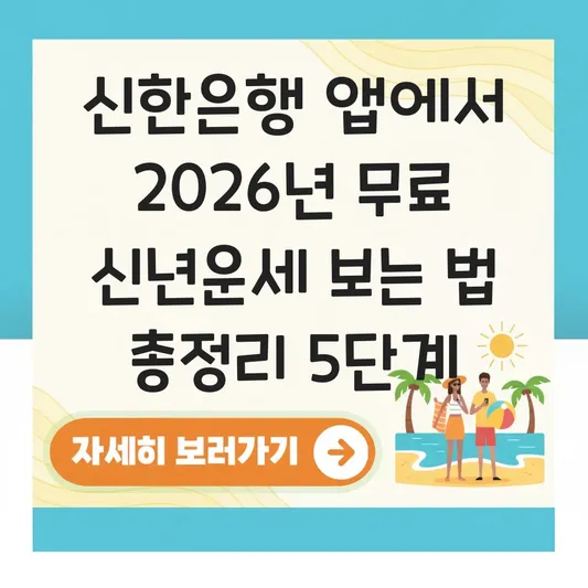 신한은행 앱에서 2026년 무료 신년운세 보는 법 총정리 대표 이미지