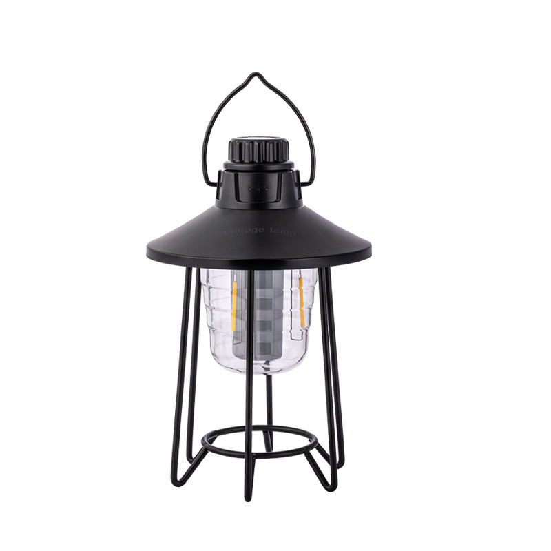 Camping lamp LED, rechargeable, retro design