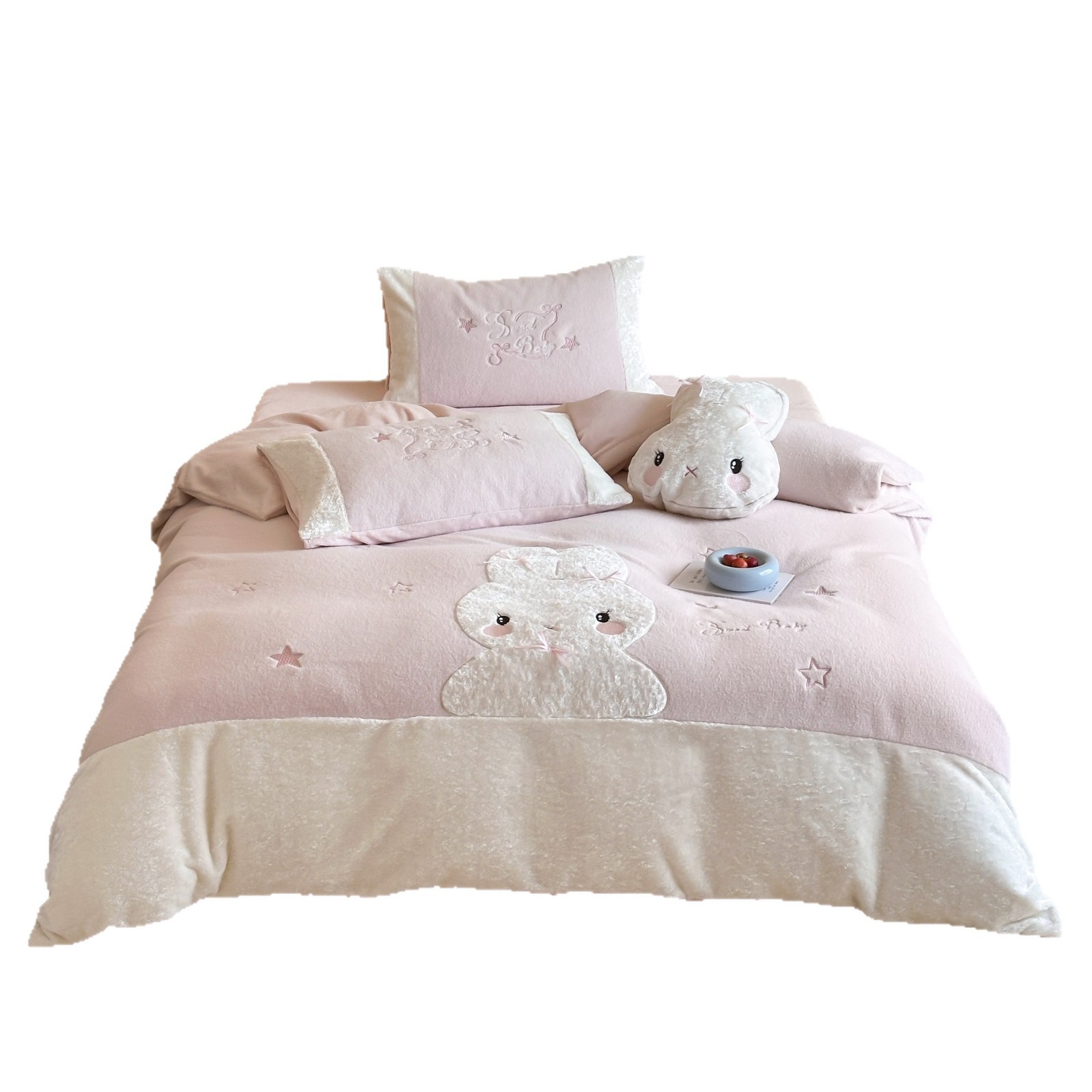 Winter bedding set made of microfiber fleece, soft and warm