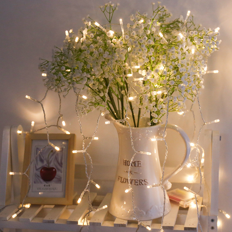 LED string lights, battery-operated or USB, 5 meters