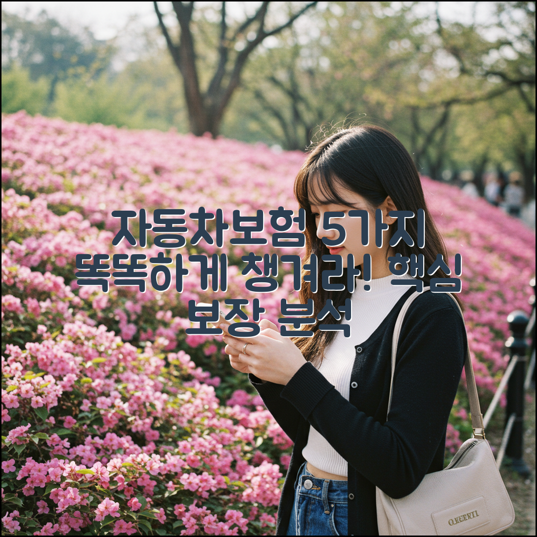 자동차보험 보장 5가지, 똑똑하게 검토하기