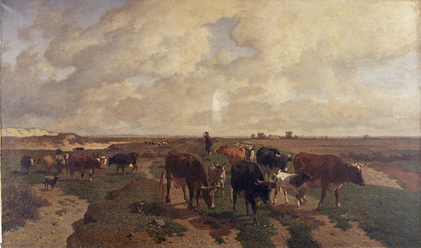 Landscape with Animals near Knokke Heist ca 1857