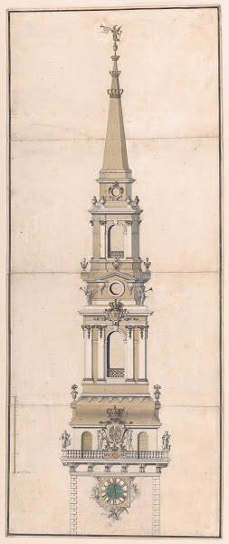 Design For The Spire Of The Church Of Our Lady In Copenhagen Ca 173842