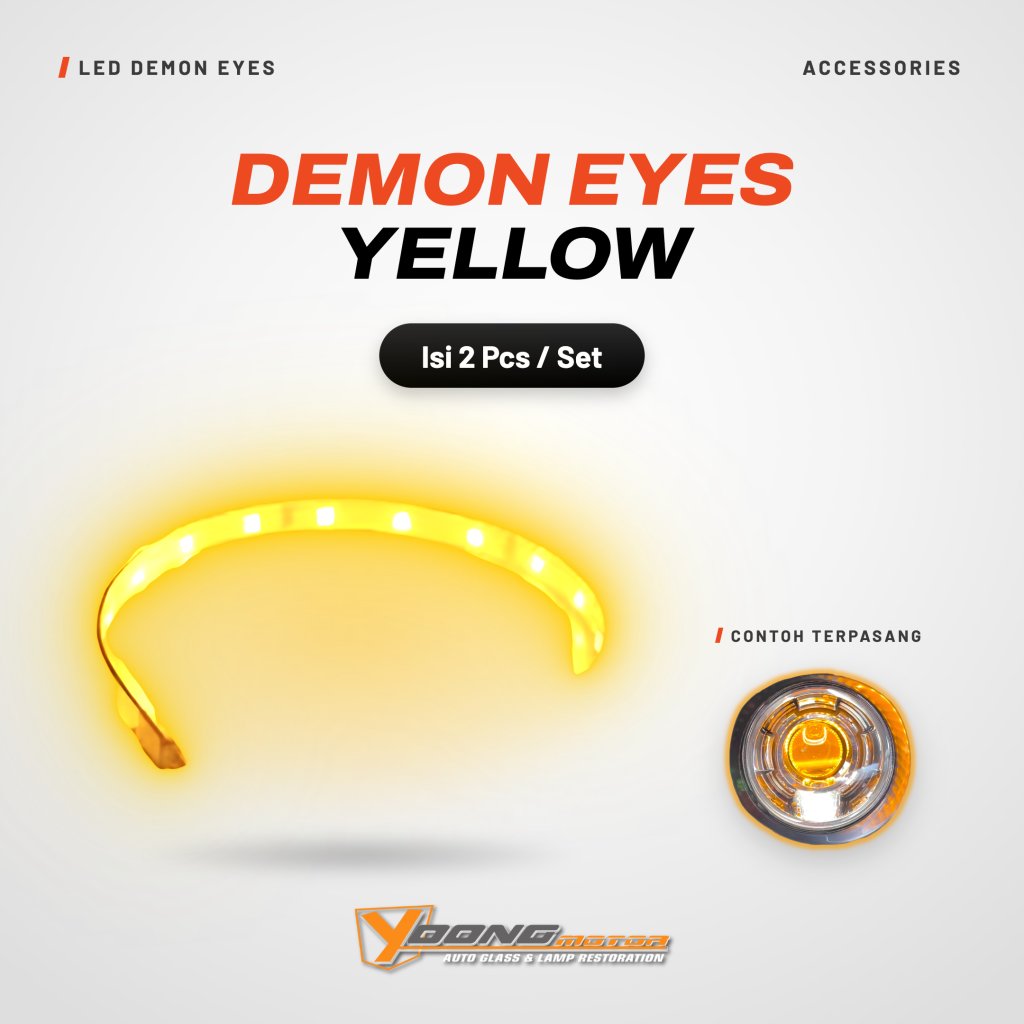 LED DEMON EYES YELLOW
