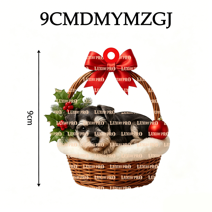 9CM Double - Sided Printed Wooden Pendant