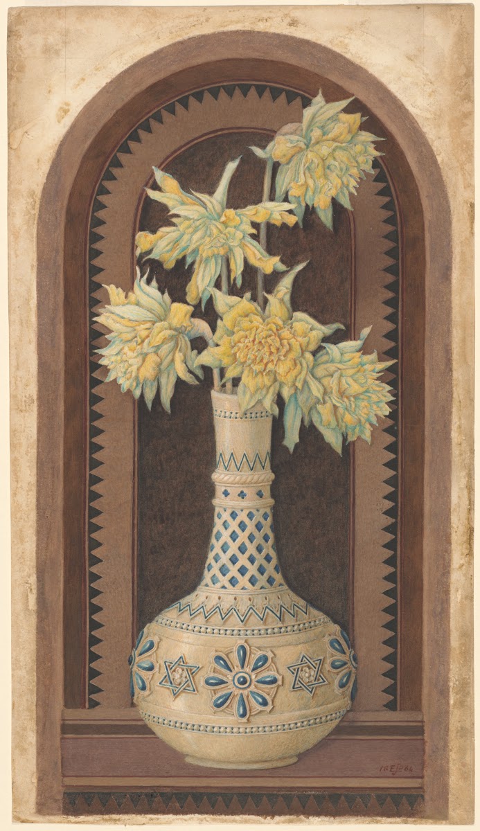 Narcissus in a Blue and White Vase 1864
