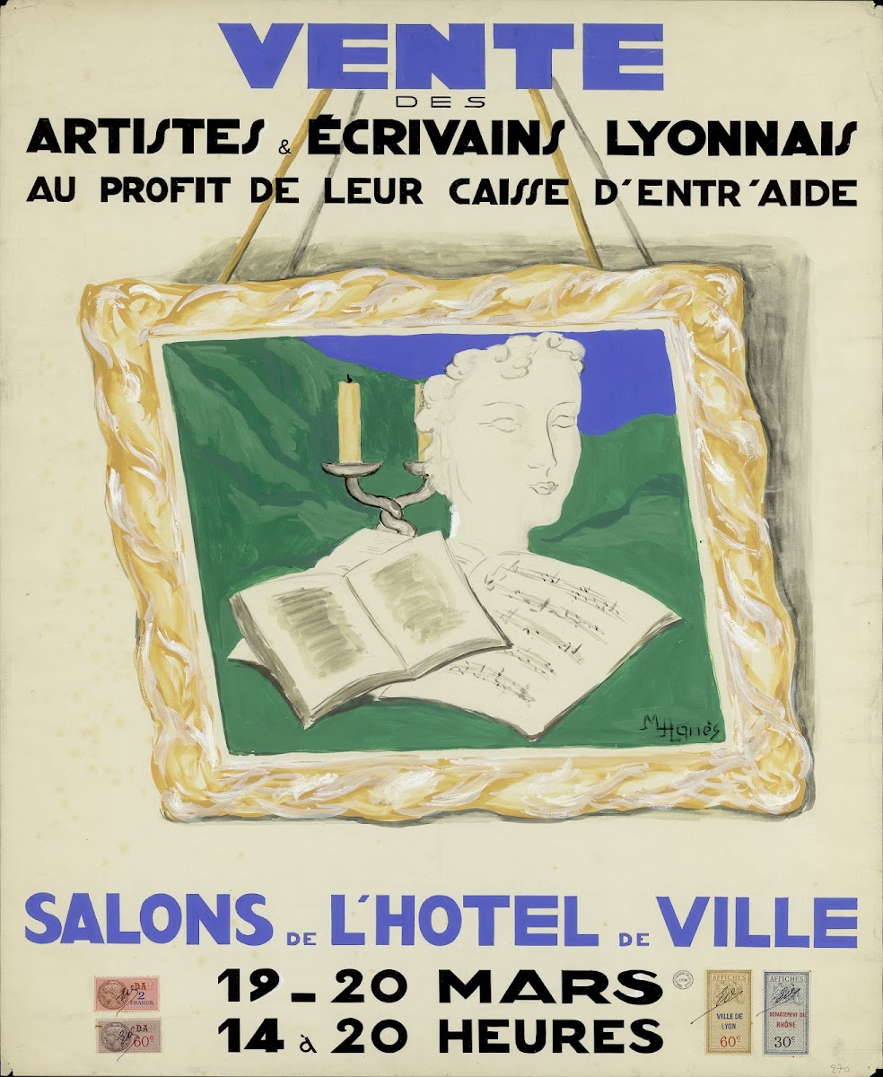 Vente Des Artistes  ÉCrivains Lyonnais Au Profit De Leur Caisse Dentraide Ca 193