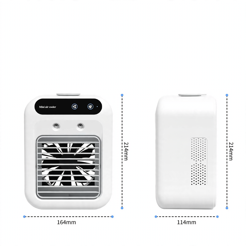 Portable table cooling fan with misting function