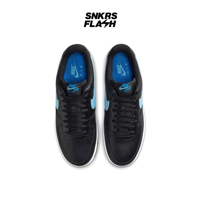 NIKE AIR FORCE 1 07 LOW BLACK UNIVERSITY BLUE - Size 42.5