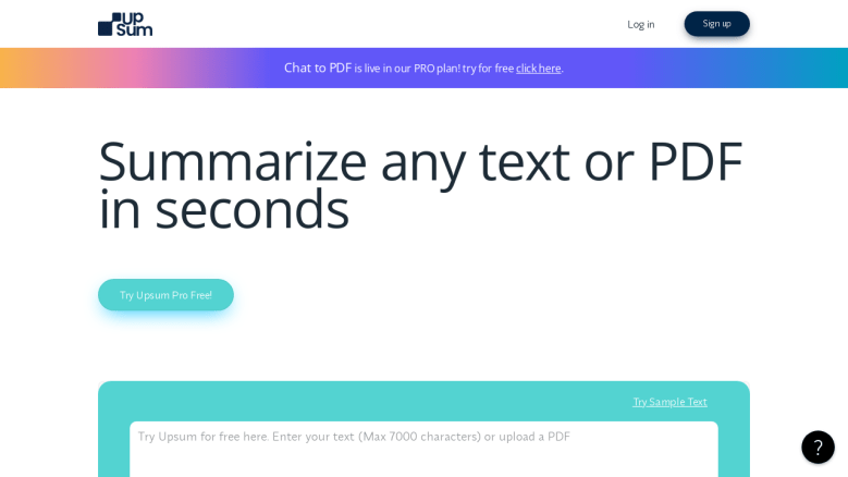 Captura de Upsum.io