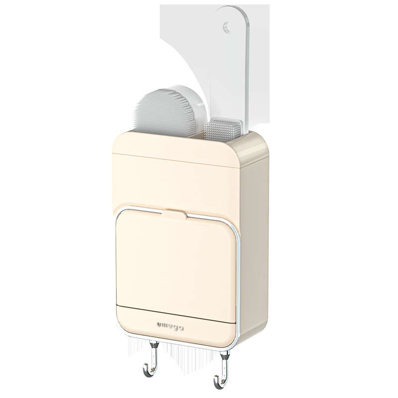 Soap dish, wall-mounted, with drainage