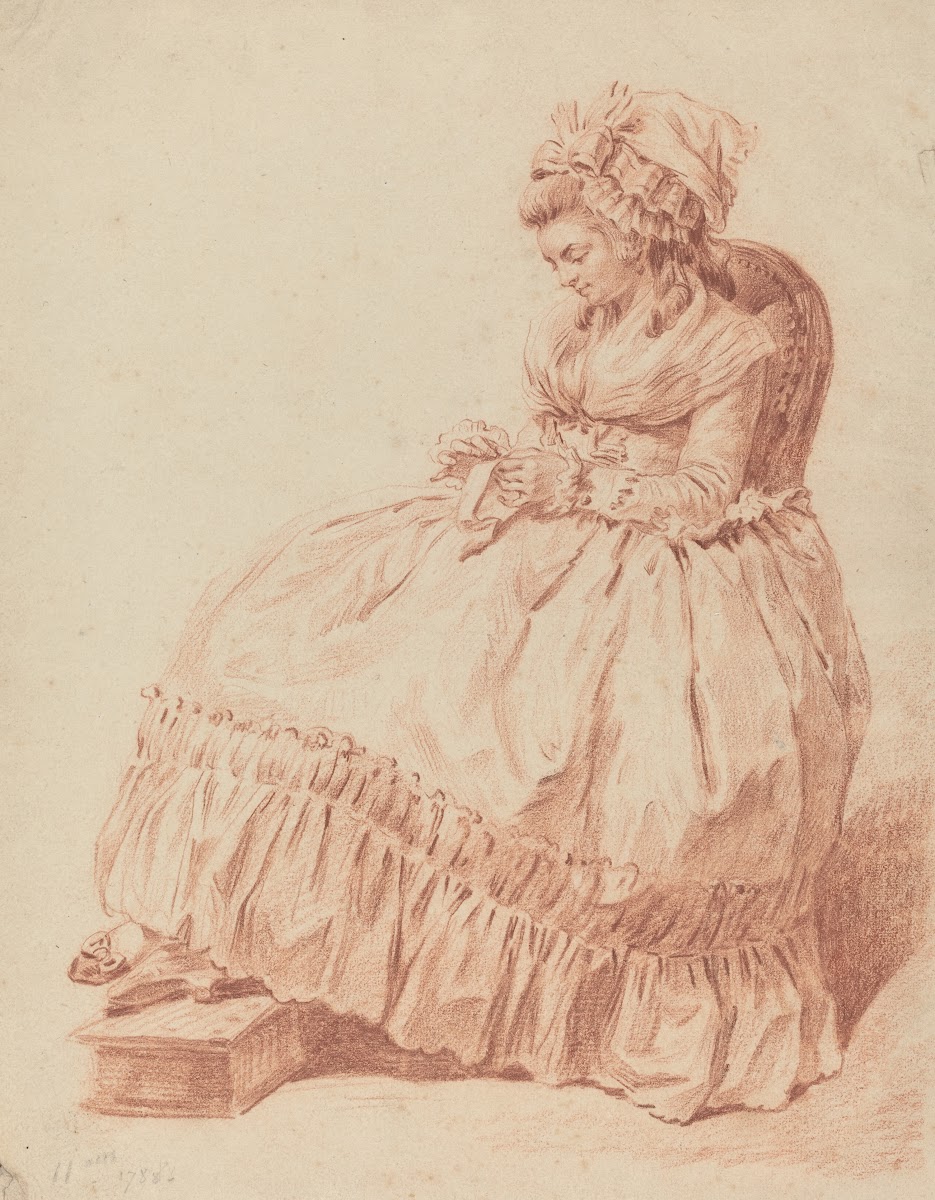 Seated Woman Sewing 1788