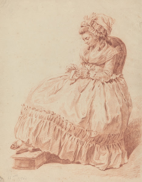 Seated Woman Sewing 1788