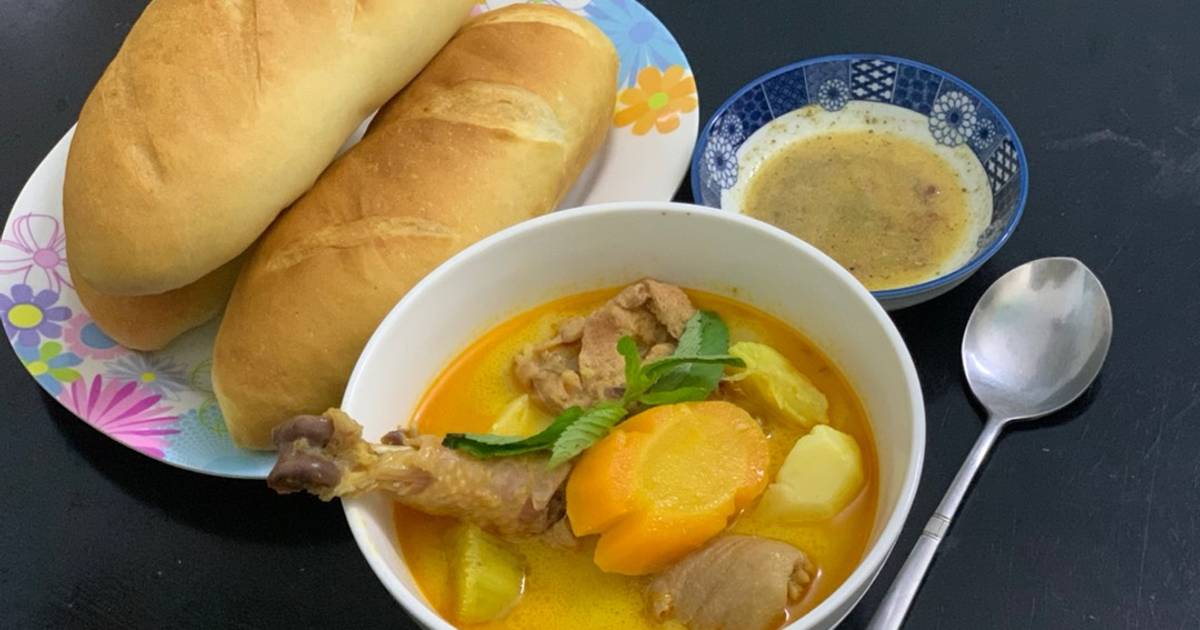 Cà ri gà bánh mì🍗🥖