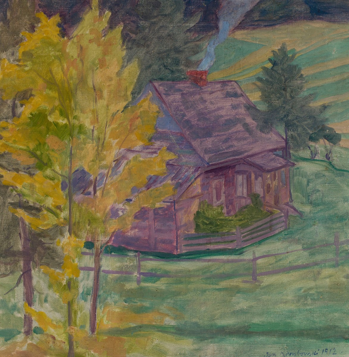Landscape with a house among trees 1912