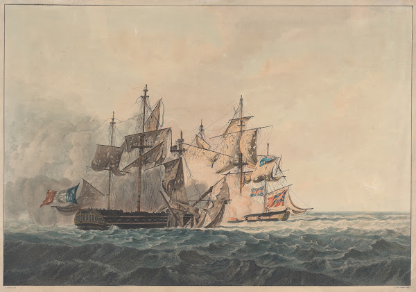 The Action between his Majestys Sloop Bonne Citoyenne and the French Frigate La