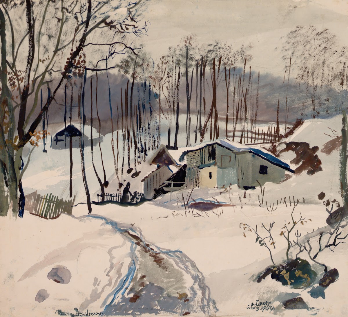 Winterlandschaft in Pressbaum 1944