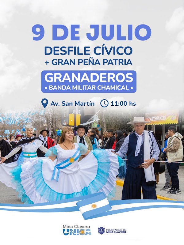9 de Julio: Desfile Cívico y Gran Peña Patria