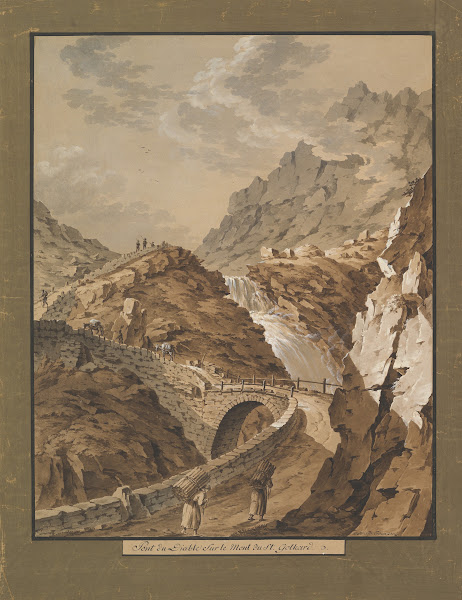Devils Bridge toward the Gothard Mountain in Switzerland 17851824