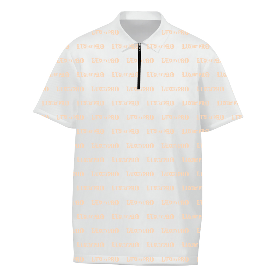 3D Short-sleeved Zip Polo