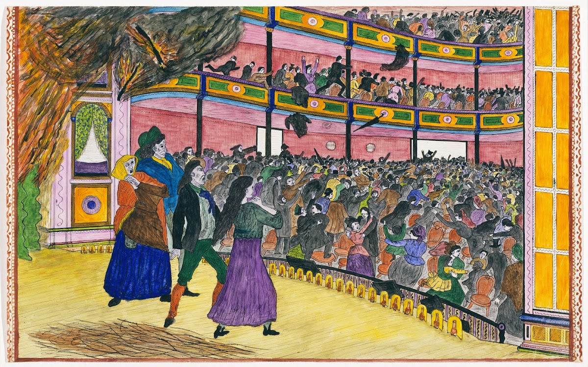 Fire In An Opera House Ca 1865 1895