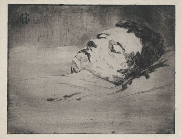 Portrait of an unknown man on his deathbed 1856 1897