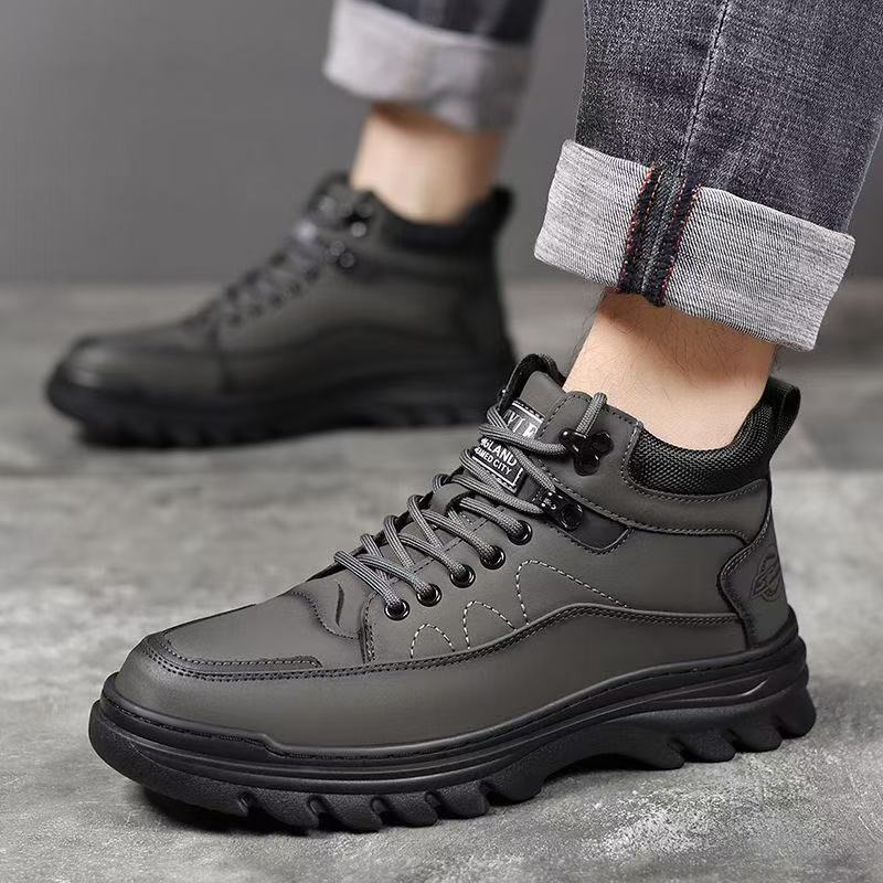 Gefütterte Herren-Winterstiefel, rutschfest