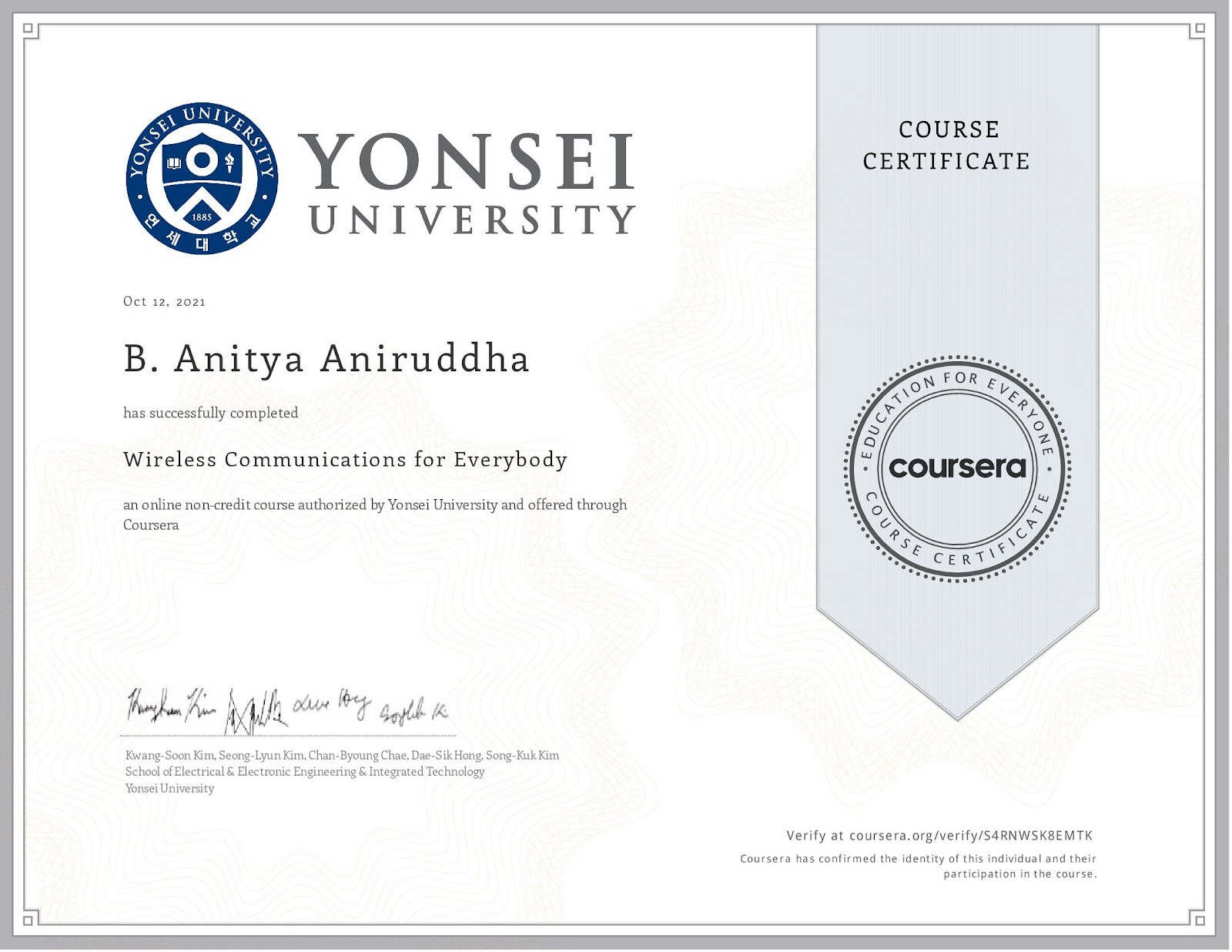 Wireless Communications for Everybody (Yonsei University)