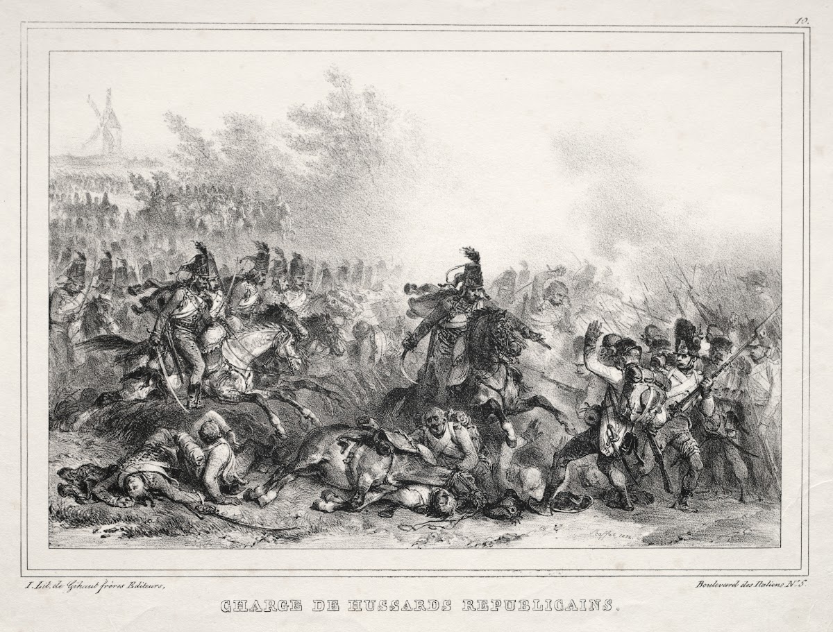 Charge de Hussards Républicains 1832