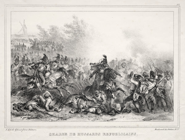 Charge de Hussards Républicains 1832
