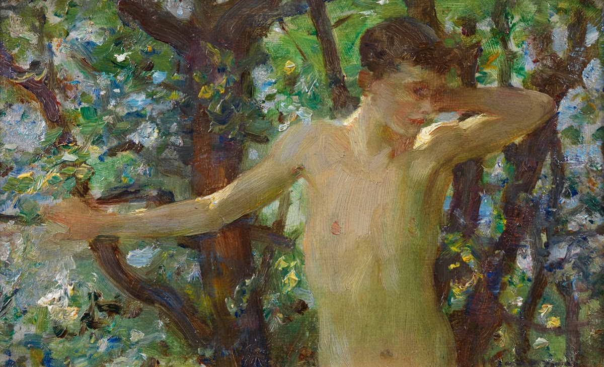 Half Length Study Of A Boy C 1909