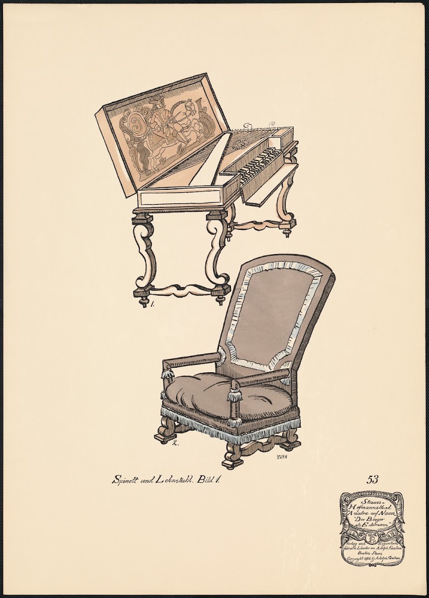 Spinett und Lehnstuhl 1912