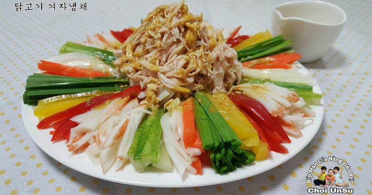 Salad ức gà mù tạt vàng 닭고기 겨자냉채