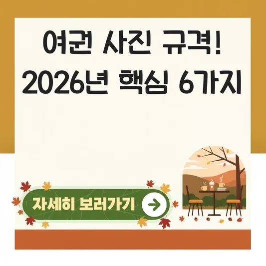 여권 사진 규격 및 머리카락 귀 노출 규정 안내 대표 이미지