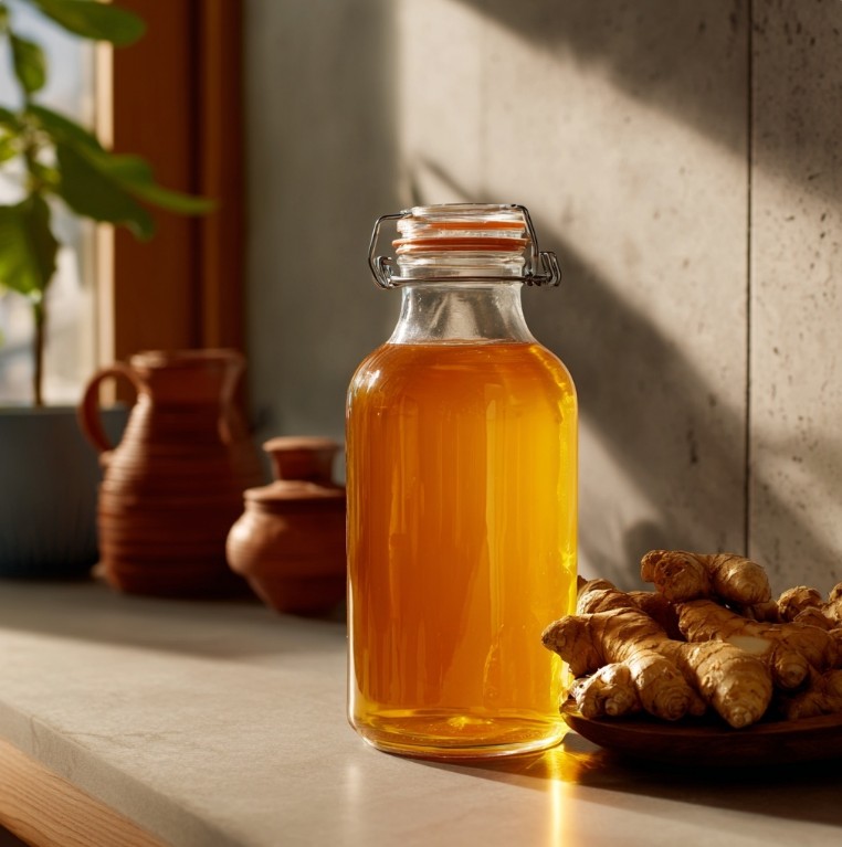 유리병에 담긴 생강청