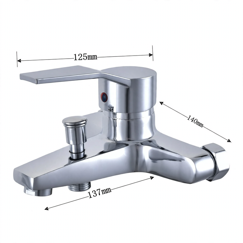 Shower mixing valve, three-piece