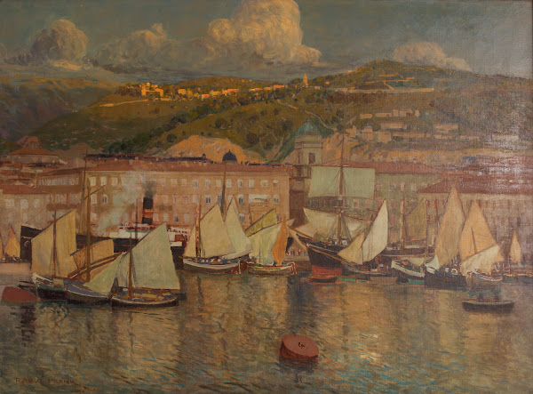 Sommerabend Hafen Von Fiume 1905