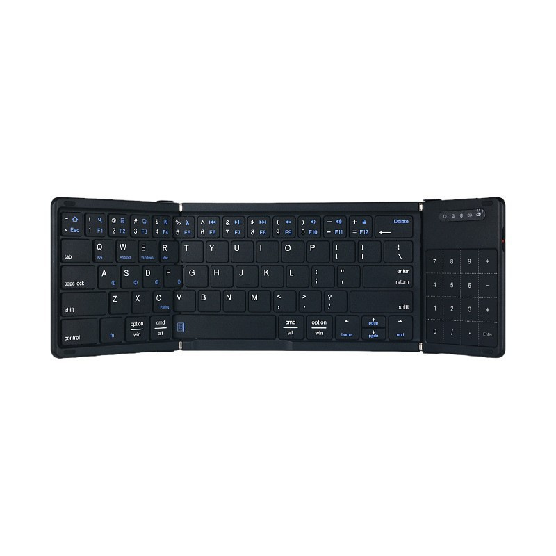 Bluetooth keyboard three-part foldable, 181 × 107 mm