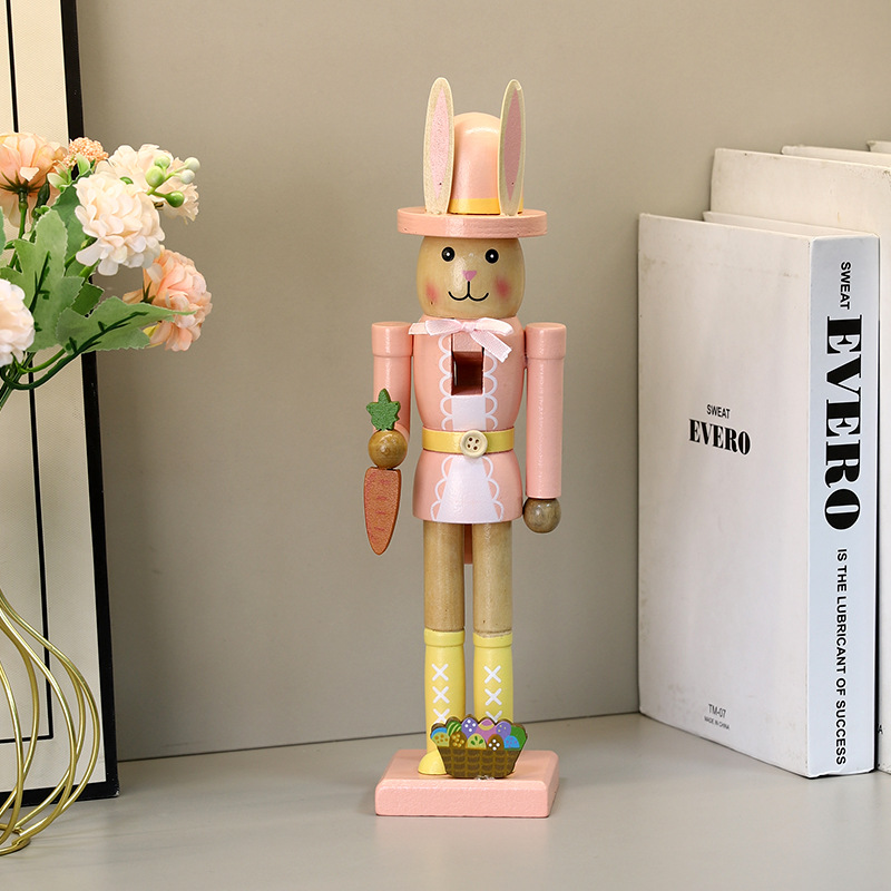 Decorative nutcracker figure in bunny design