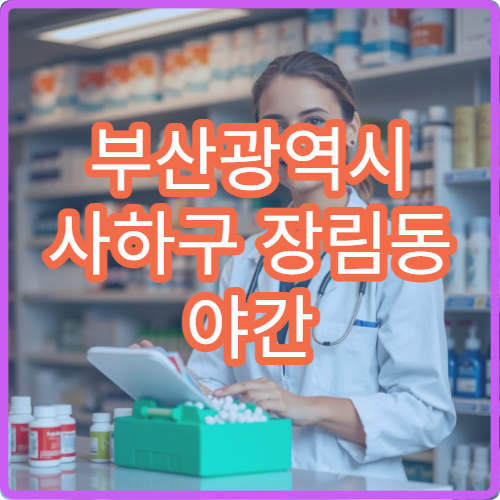 부산광역시 사하구 장림동 야간 약국 심야 운영