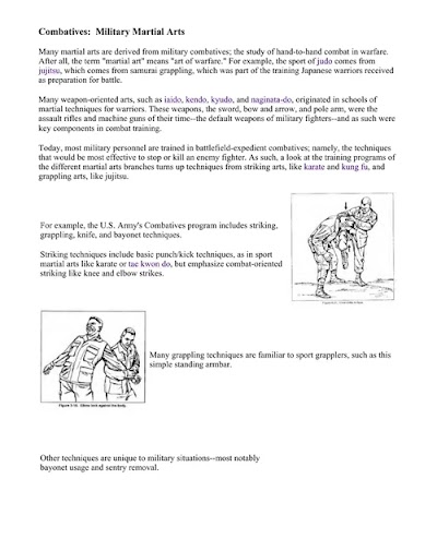 Overview Of Military Combative Arts 2003