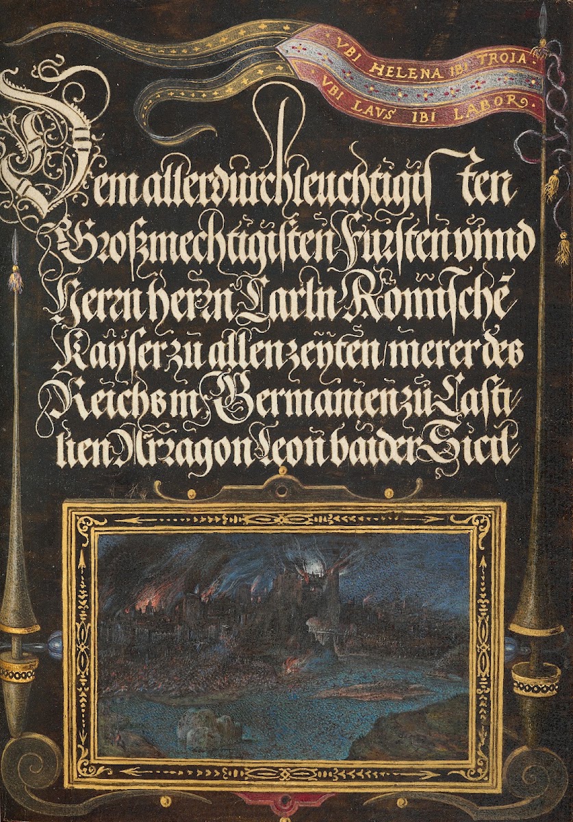 The Burning of Troy Banner of the House of Hapsburg 15611596