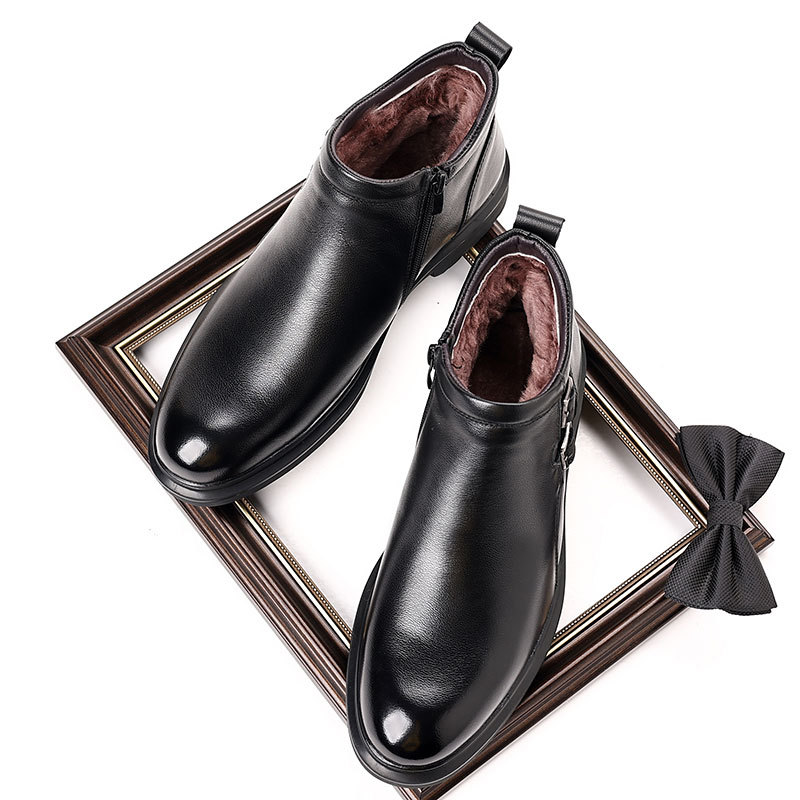 Men's Chelsea Boots, Cowhide Leather, Business Style