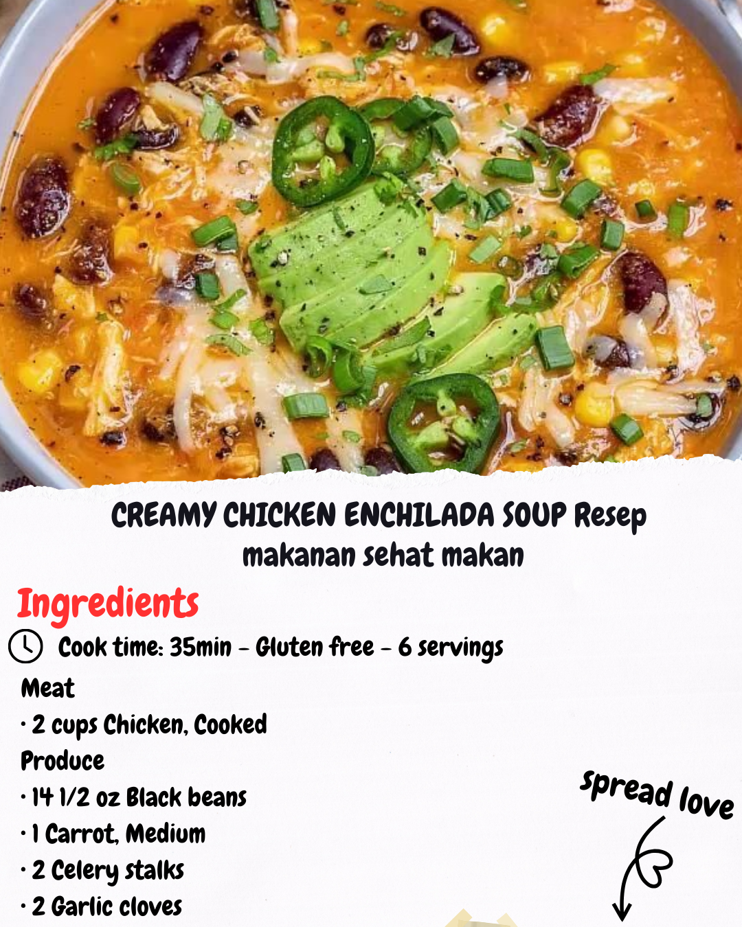 #chickenrecipes CREAMY CHICKEN ENCHILADA SOUP Resep makanan sehat makan