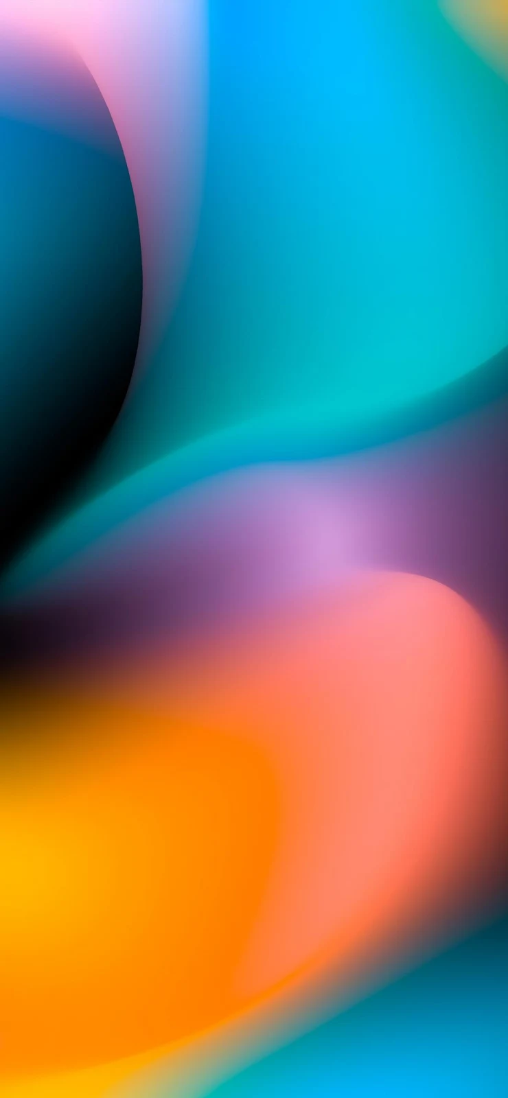 Vibrant Soft Gradient Waves - Digital Art Full HD iPhone Wallpaper (1200x2596)
