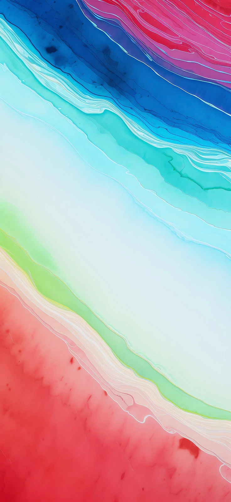 Vibrant Layered Fluid Ink Art - Fluid Art 2K iPhone Wallpaper (1472x3200)