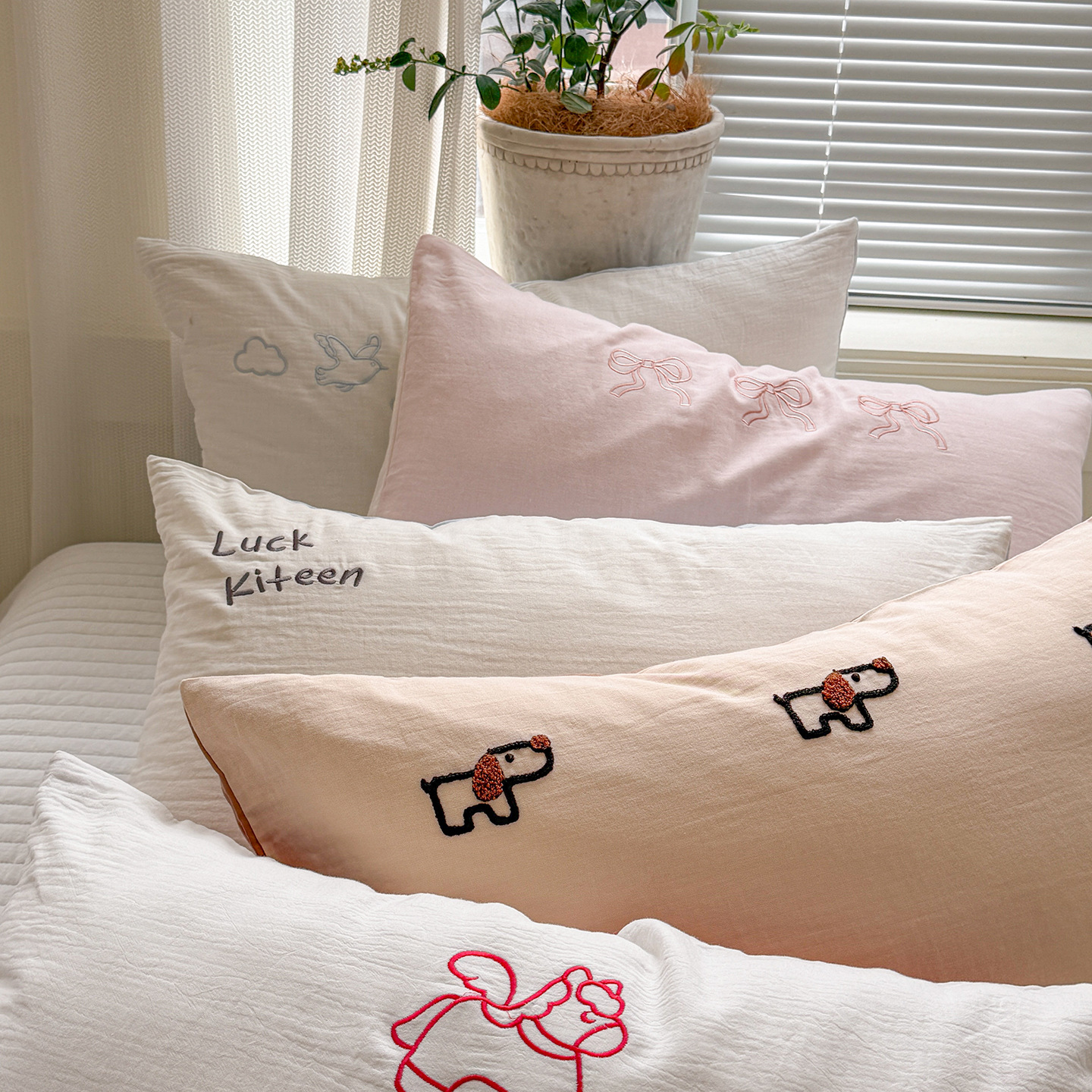 Cotton Pillow Cover 48×74 cm, double-layered